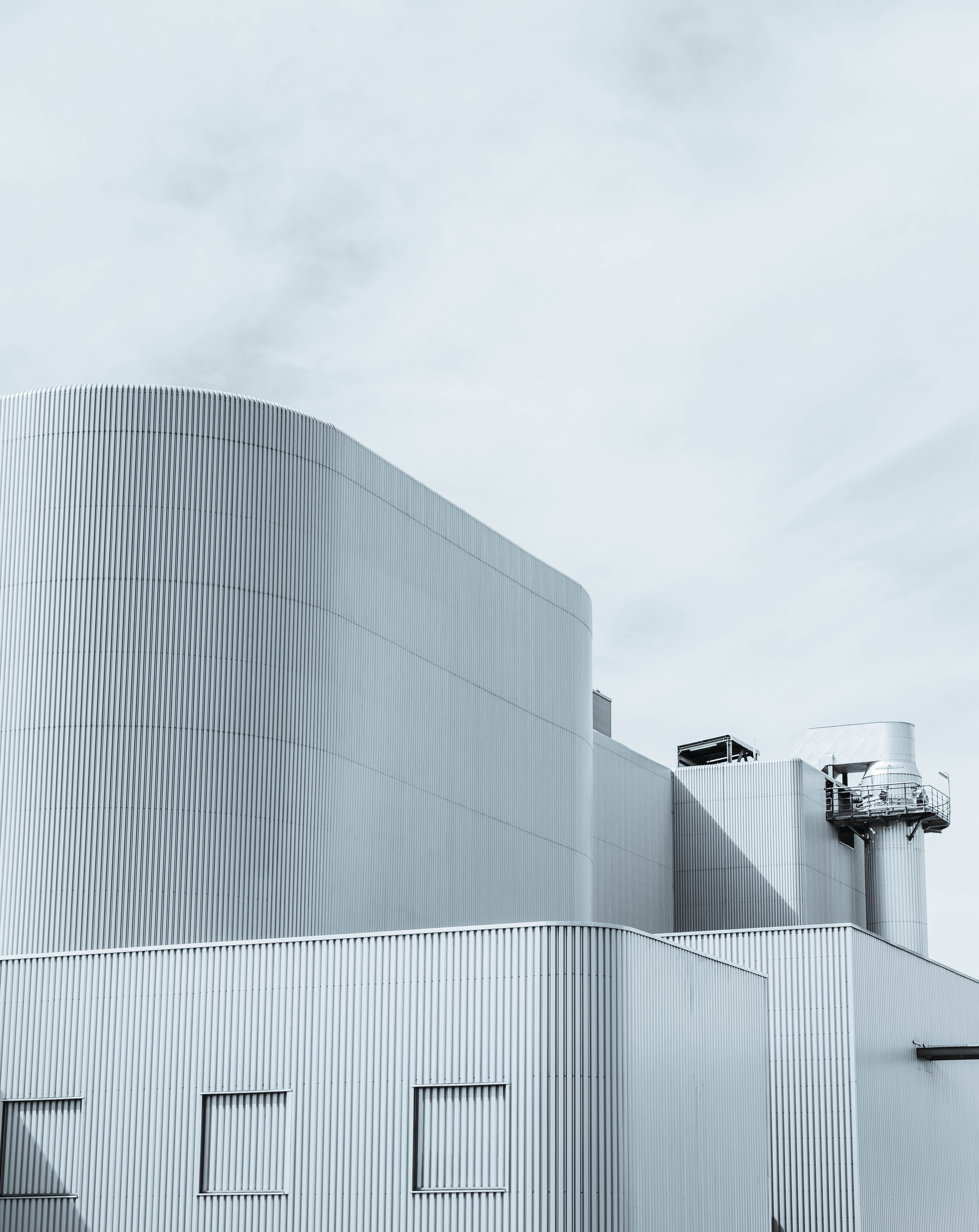 Exterior of a modern industrial factory