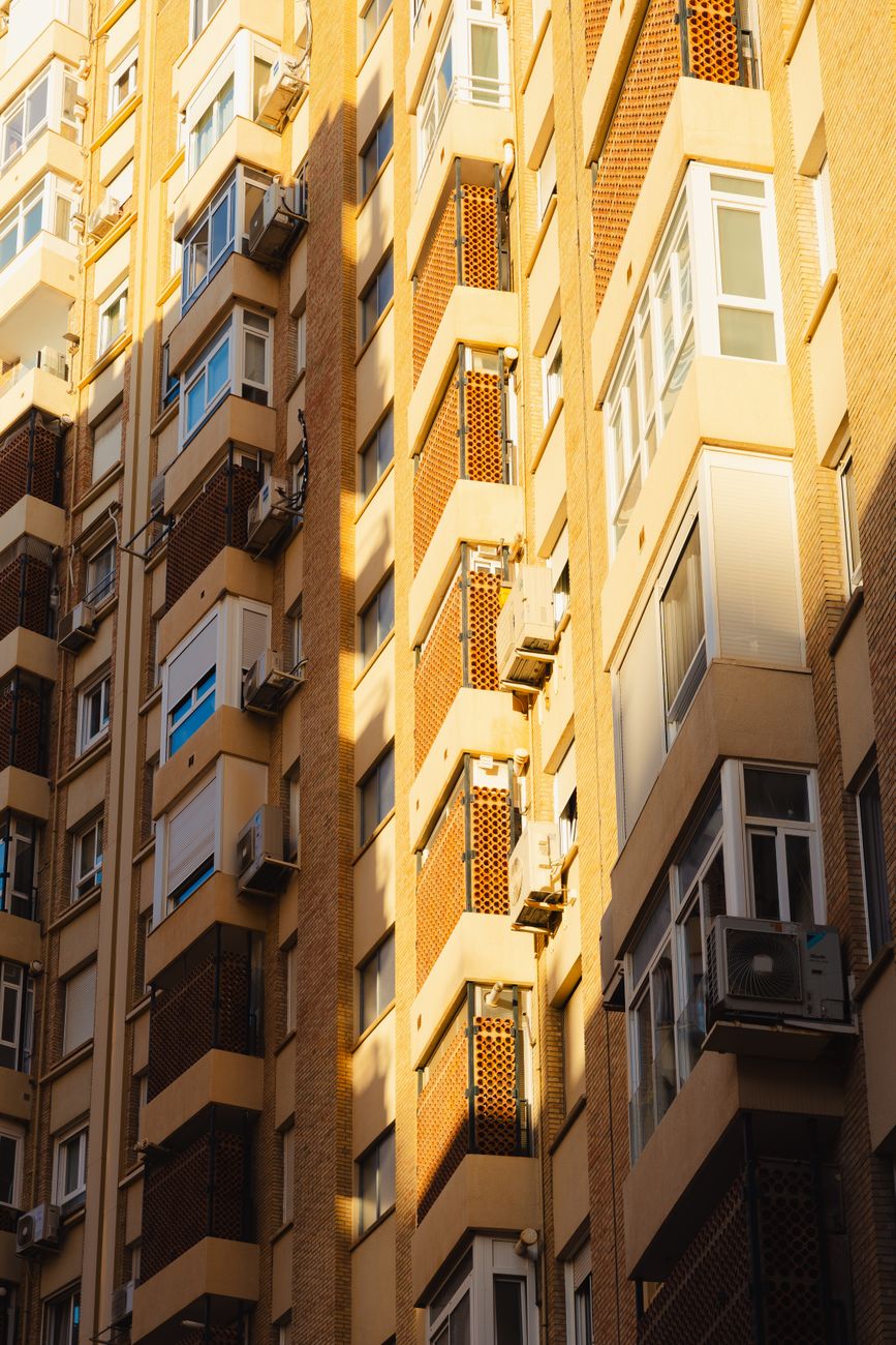 Sunlit residential building in Málaga